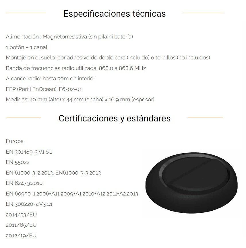 Interruptor de Suelo EnOcean