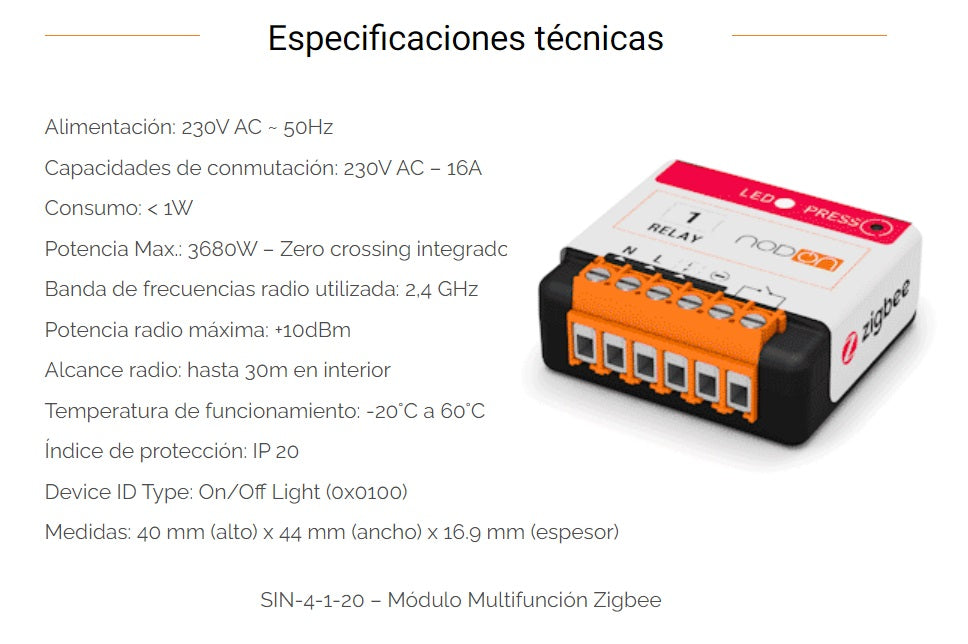Módulo Multifunción Zigbee