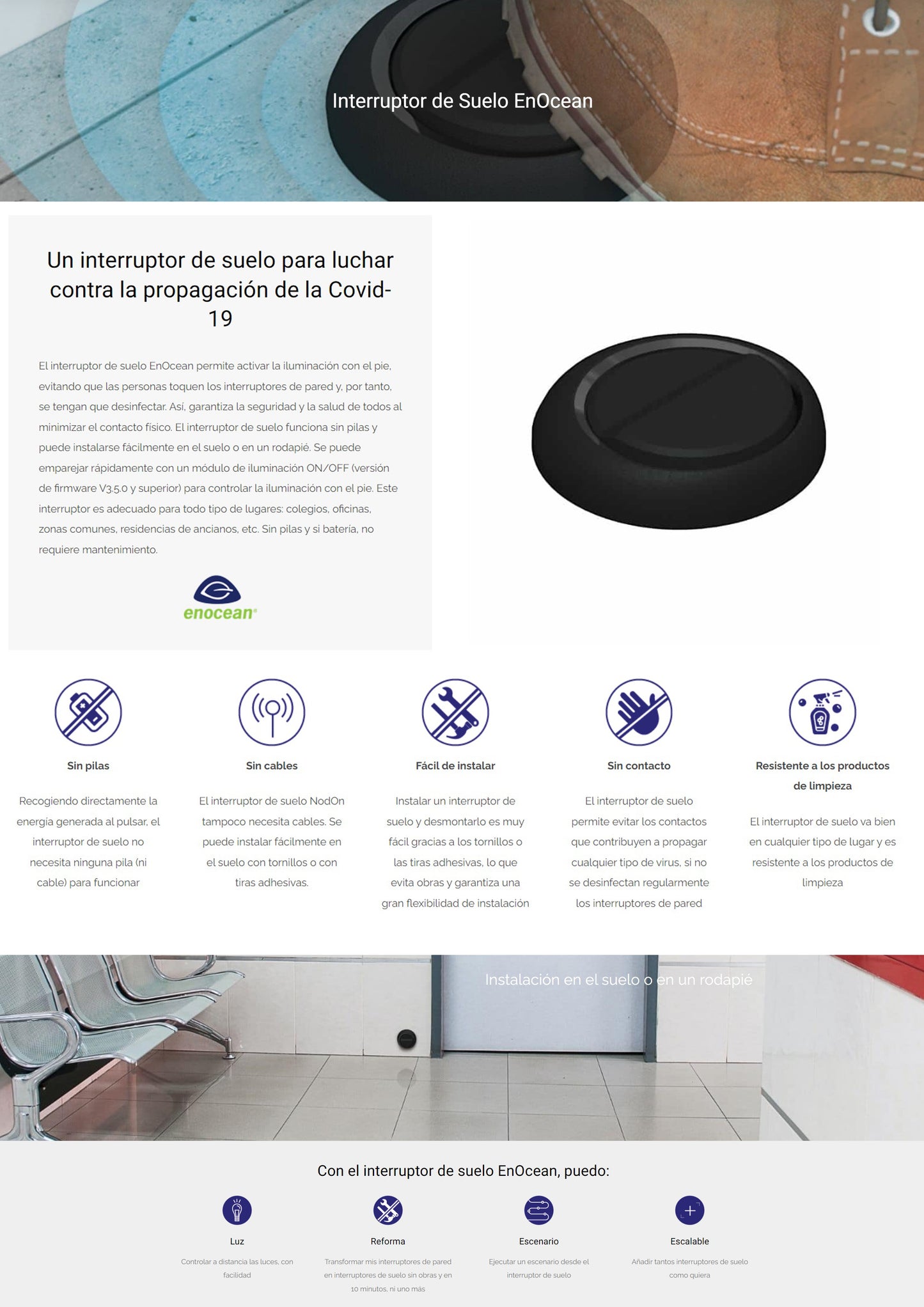 Interruptor de Suelo EnOcean