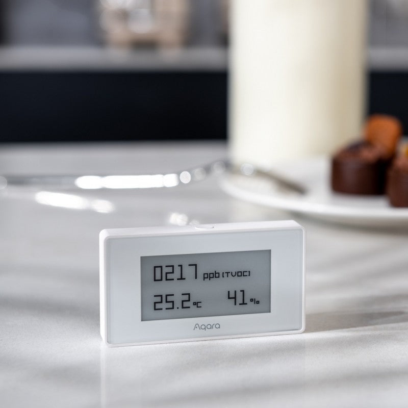 AQARA - Monitor de Calidad del Aire Zigbee 3.0 (Temperatura, Humedad, TVOC) - AAQS-S01