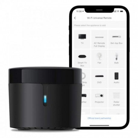 BROADLINK - Comandament a distància universal RM4 MINI IR/WIFI per a Smartphone
