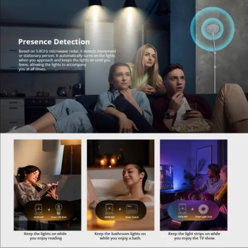 Sensor de presència humana Zigbee 3.0 (tecnologia radar) - SONOFF