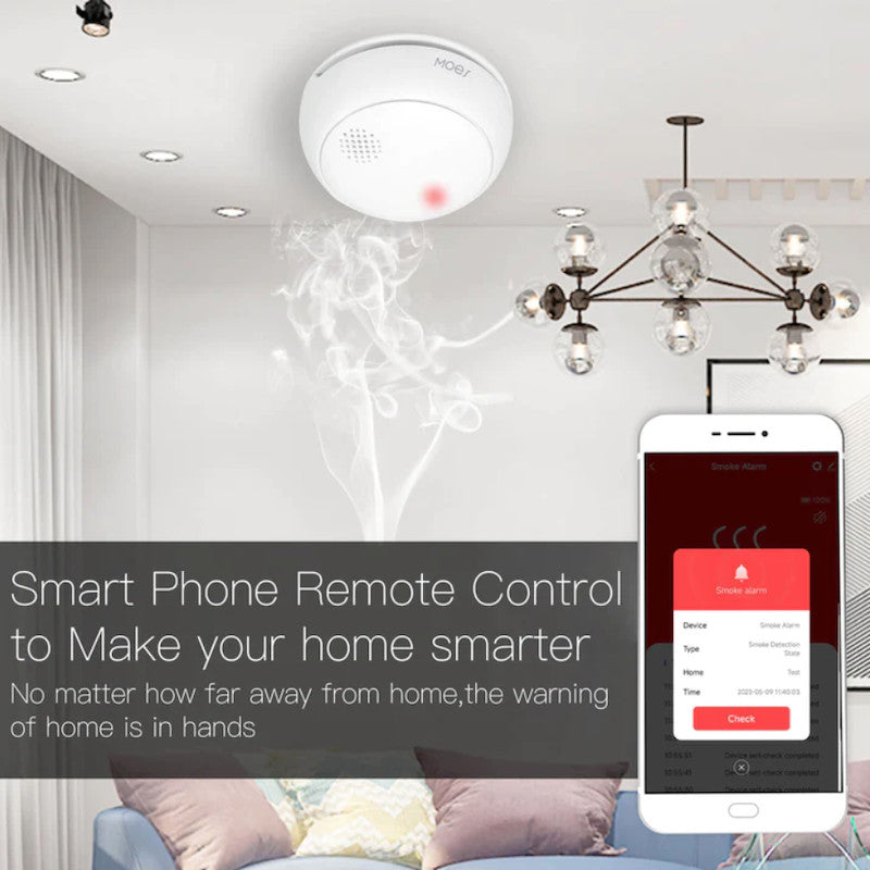 Detector de humo Zigbee Tuya EN14604 - MOES