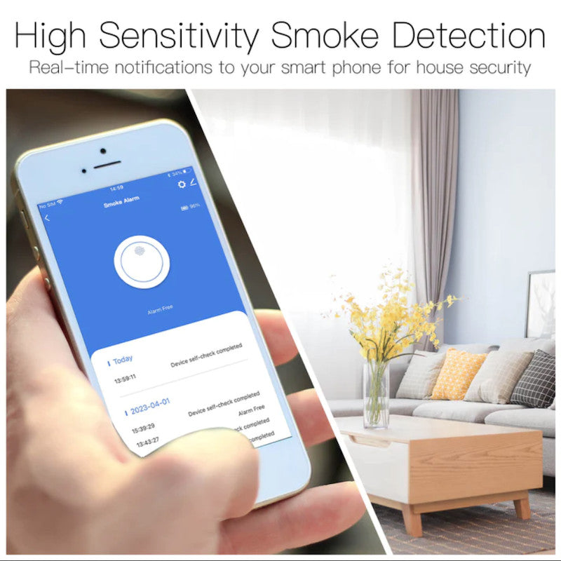 Detector de humo Zigbee Tuya EN14604 - MOES