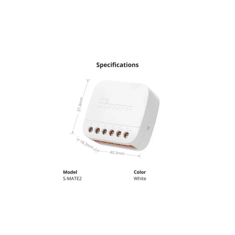 Transmisor inalámbrico conectado S-MATE2 - SONOFF