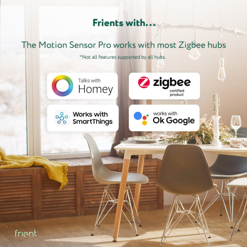 FRIENT - Detector de movimiento Zigbee 3.0 + Sensor de temperatura y luminosidad