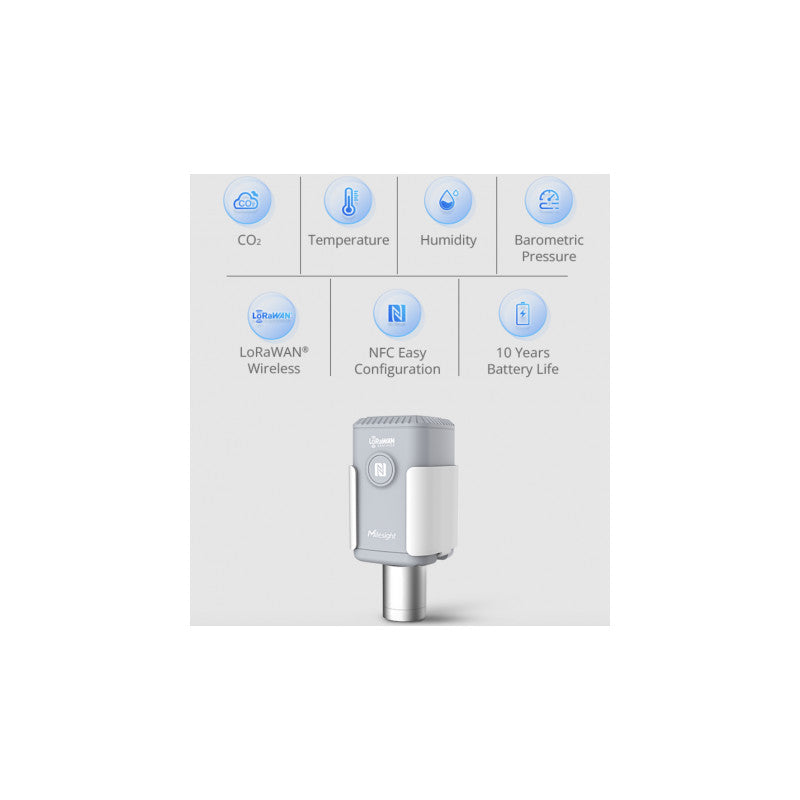 MILESIGHT - Sensor de CO2 para exteriores IP65 - LoRaWAN 4 en 1