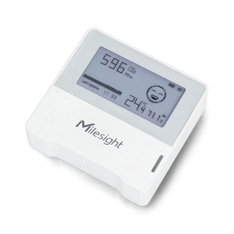 MILESIGHT - Sensor de calidad del aire LoRaWAN TEMP-HUM-CO2 con pantalla AM103