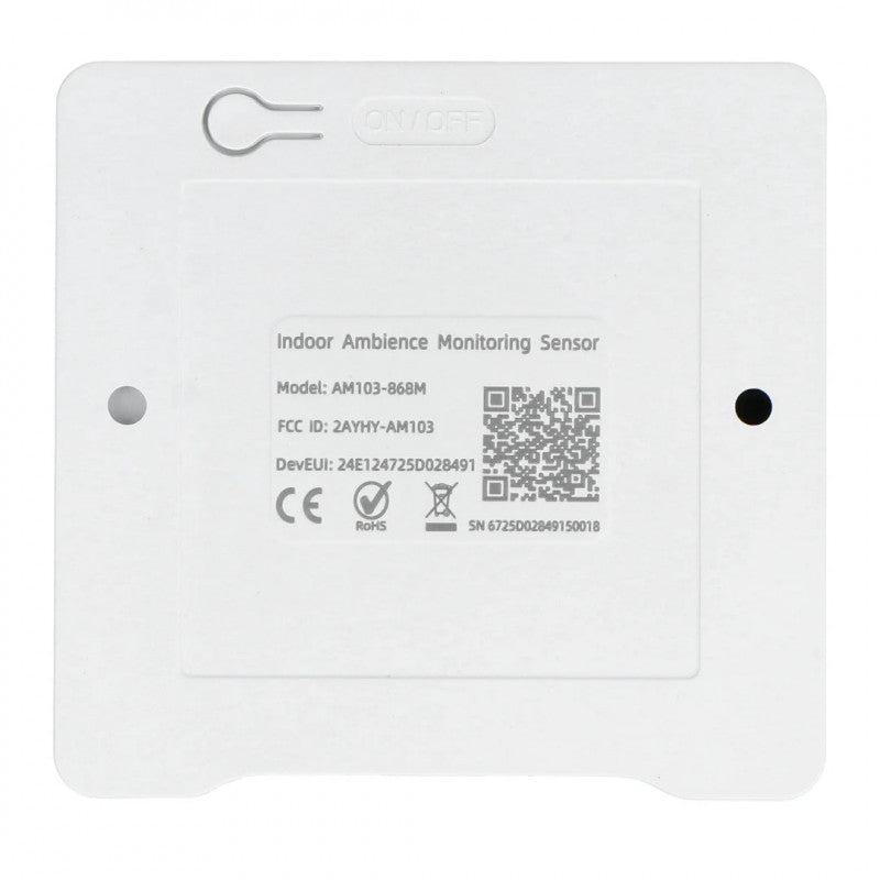 MILESIGHT - Sensor de calidad del aire LoRaWAN TEMP-HUM-CO2 con pantalla AM103