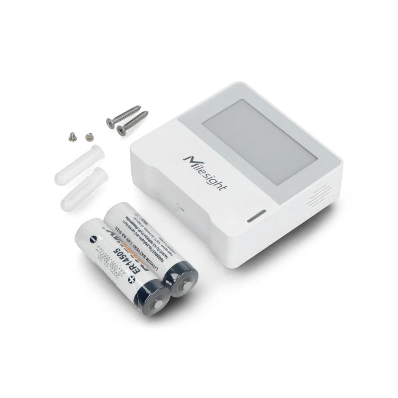 MILESIGHT - Sensor de calidad del aire LoRaWAN TEMP-HUM-CO2 con pantalla AM103