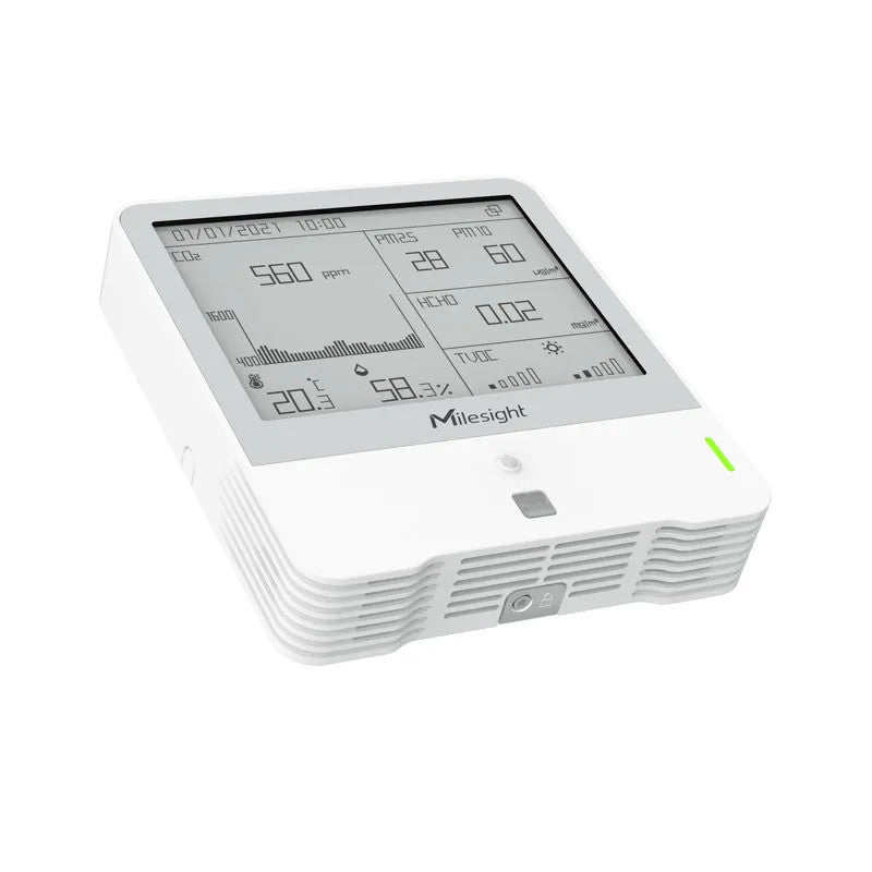MILESIGHT - Sensor de calidad del aire LoRaWAN TVOC/CO2/HCHO/PM2.5/PM10 AM319
