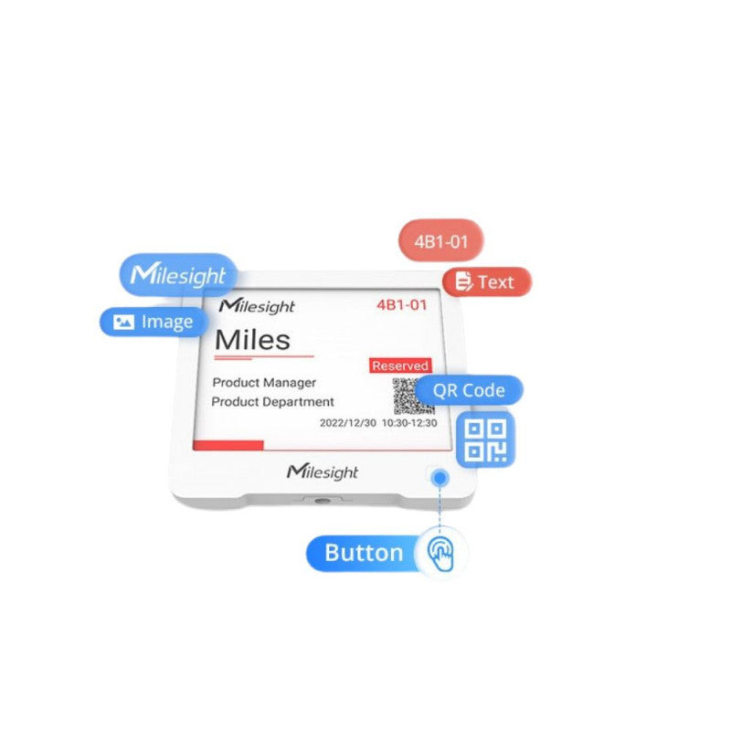 MILESIGHT - Pantalla táctil LoRawan E-Ink DS3604