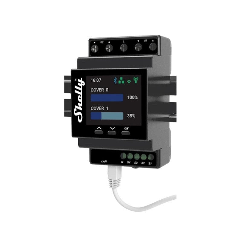 Mòdul Wi-Fi carril DIN de 2 canals per a VR Shelly Pro Dual Cover PM - SHELLY