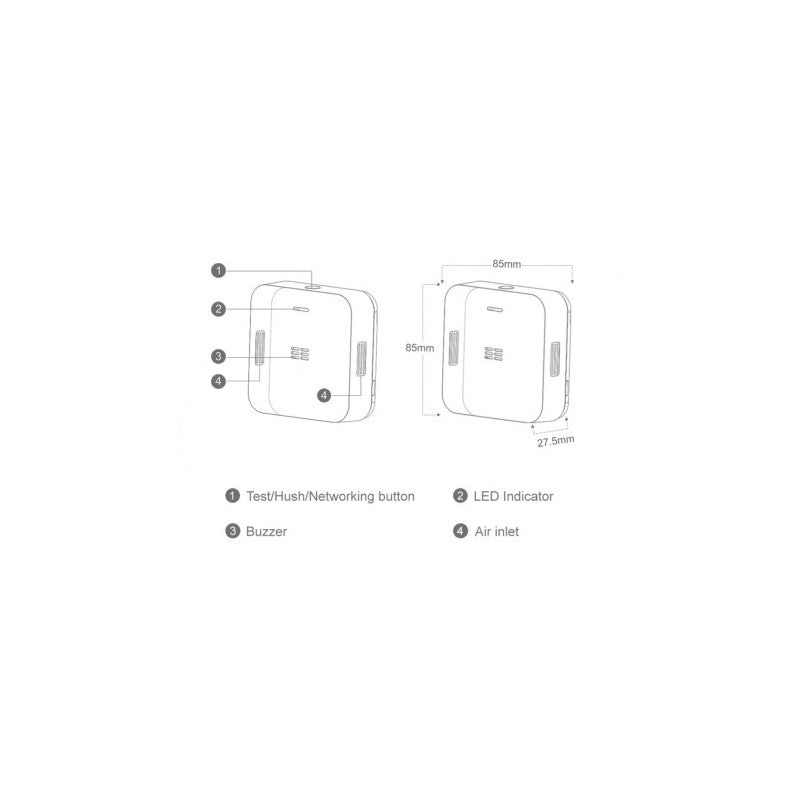 MOES - Sensor Zigbee Tuya CO (monóxido de carbono)