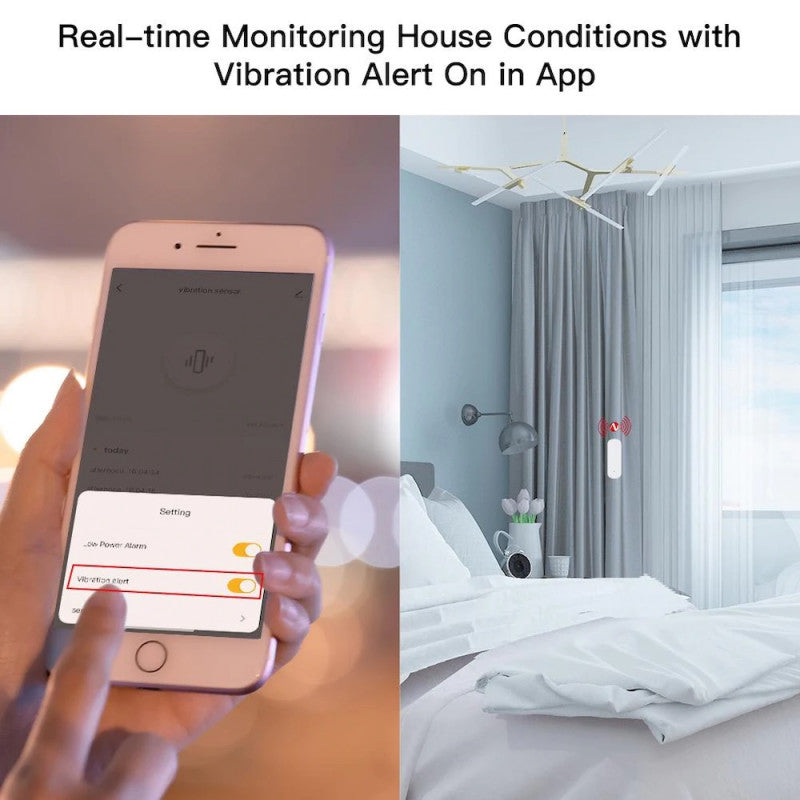 MOES - Sensor de vibración Zigbee TUYA