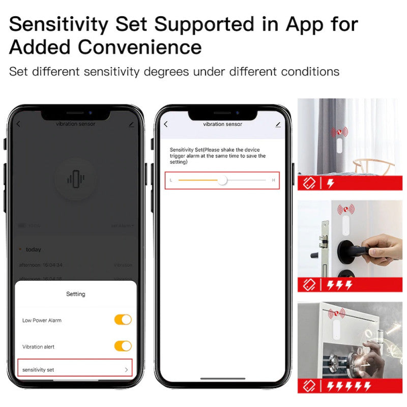 MOES - Sensor de vibración Zigbee TUYA
