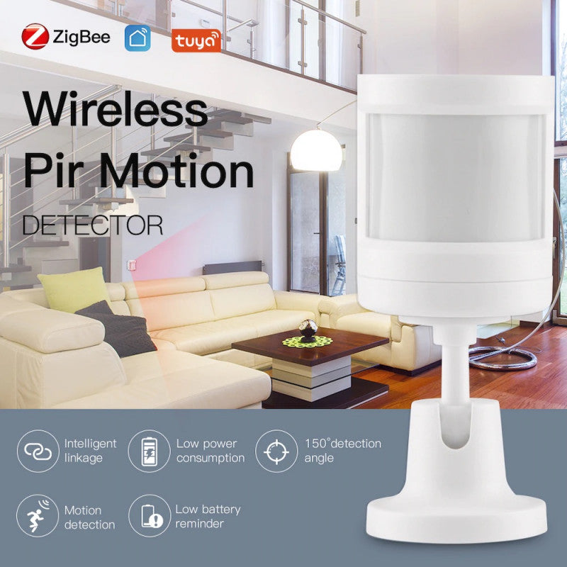 MOES - Detector de movimiento Zigbee TUYA + Soporte giratorio