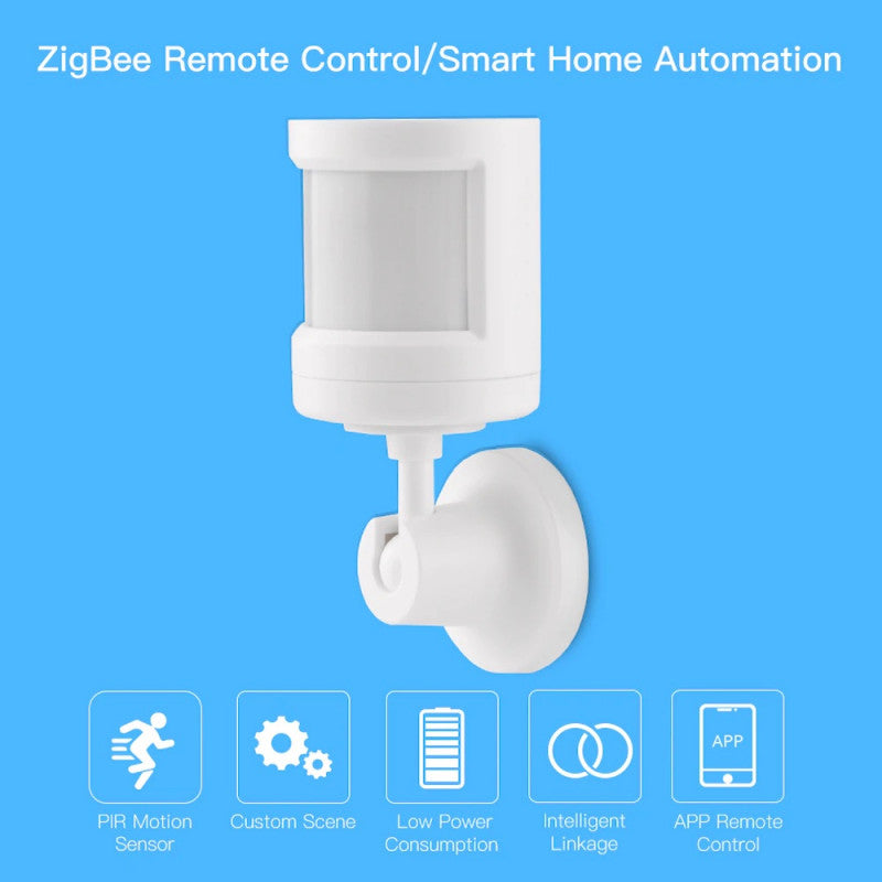 MOES - Detector de movimiento Zigbee TUYA + Soporte giratorio