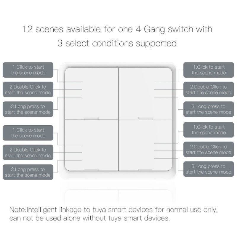 MOES - Interruptor Inteligente Inalámbrico Zigbee - 1 Botón