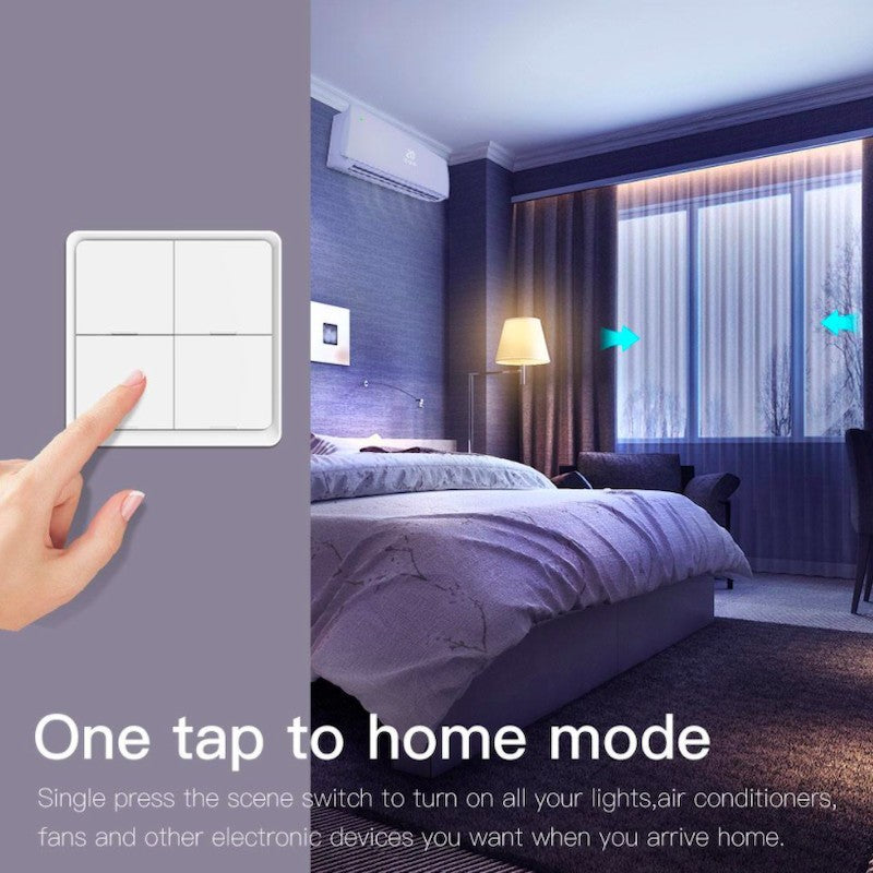 MOES - Interruptor Inteligente Inalámbrico Zigbee - 2 Botones