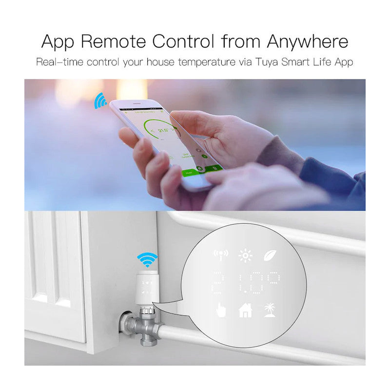 MOES - Cabezal termostático inteligente Zigbee TUYA