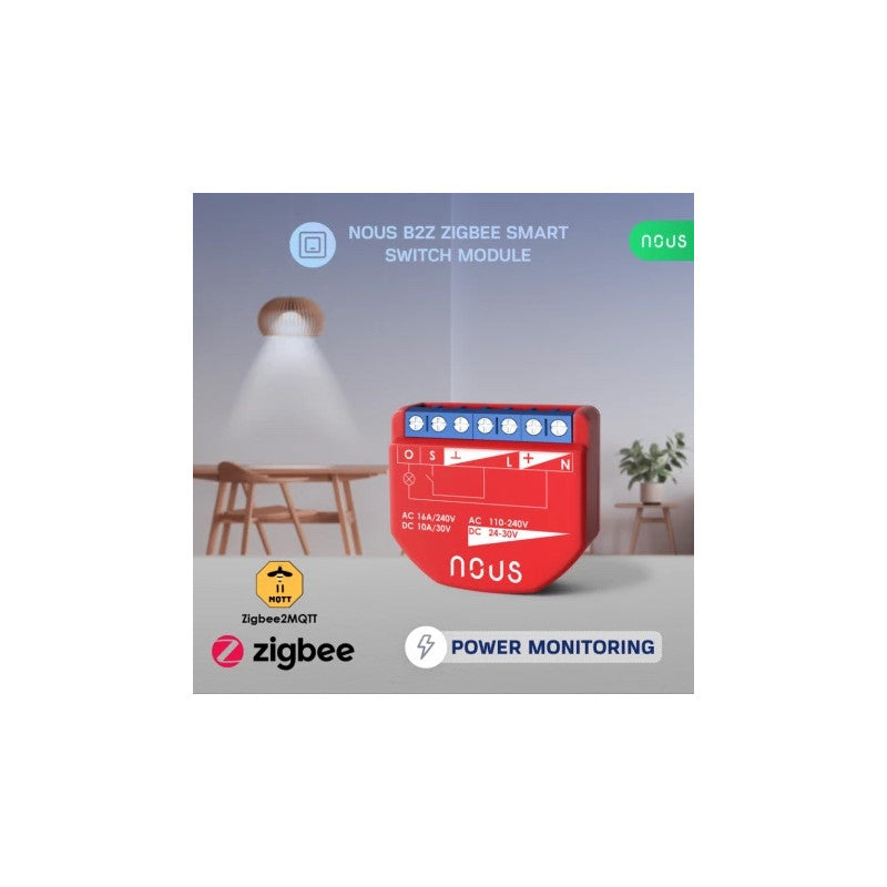 EE. UU. - Módulo Zigbee ON/OFF + Medición de consumo (10 A CC, 16 A CA)