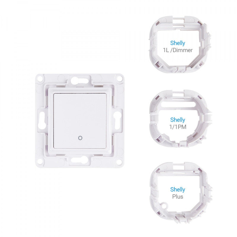 SHELLY - Interruptor de paret simple per a Shelly Wall Switch 1 micromòdul (blanc)