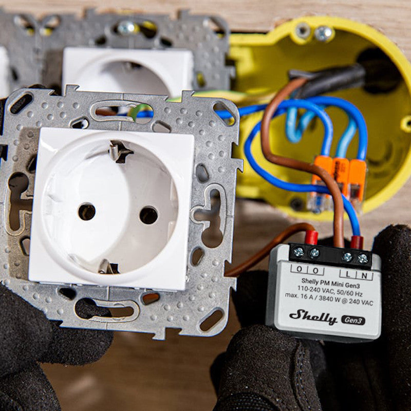 SHELLY - Micromòdul comptador d'energia monofàsic Shelly PM Mini Gen3 16A