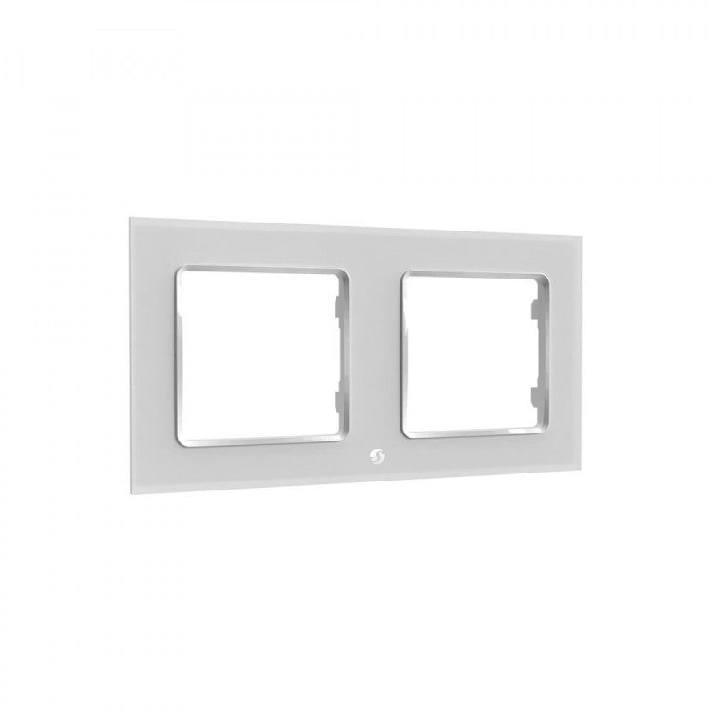 SHELLY - Placa de acabado doble para interruptor Shelly WF2 (blanco)