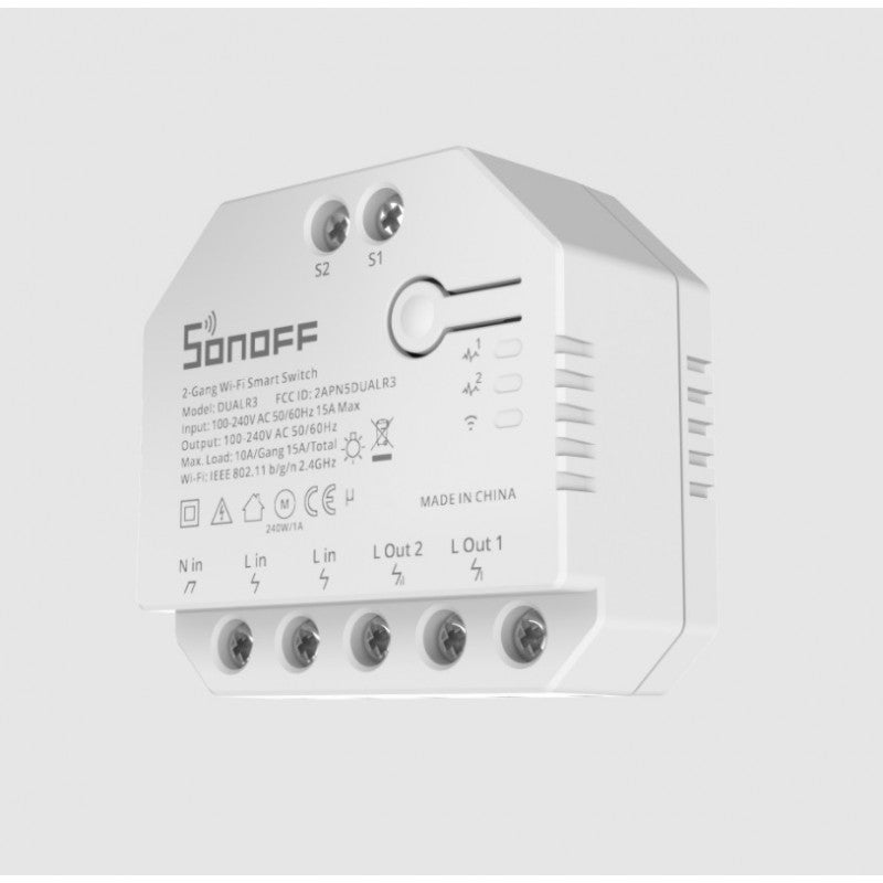 SONOFF - Interruptor inteligente WIFI 2 canales + medición de consumo
