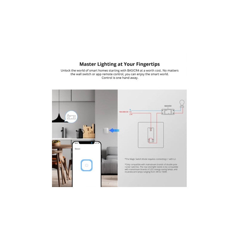 SONOFF – Interruptor Inteligente WIFI BASICR4