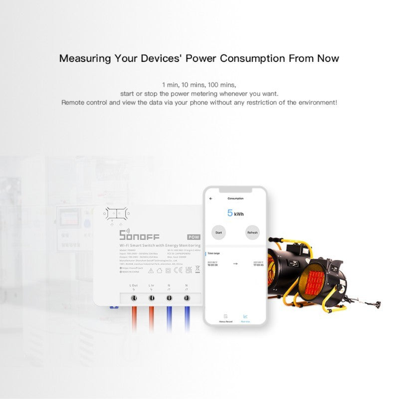 SONOFF – Interruptor Inteligente WIFI de Alta Potencia (25A)