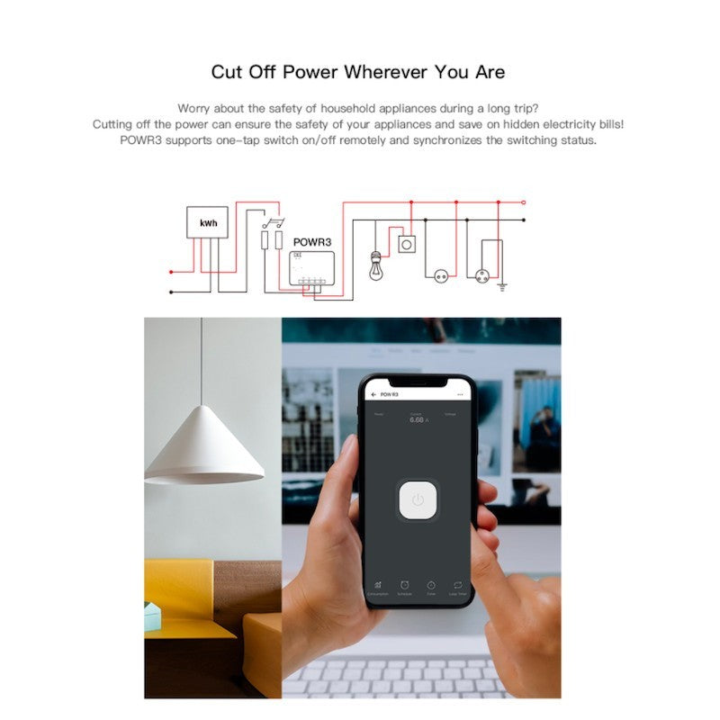 SONOFF – Interruptor Inteligente WIFI de Alta Potencia (25A)