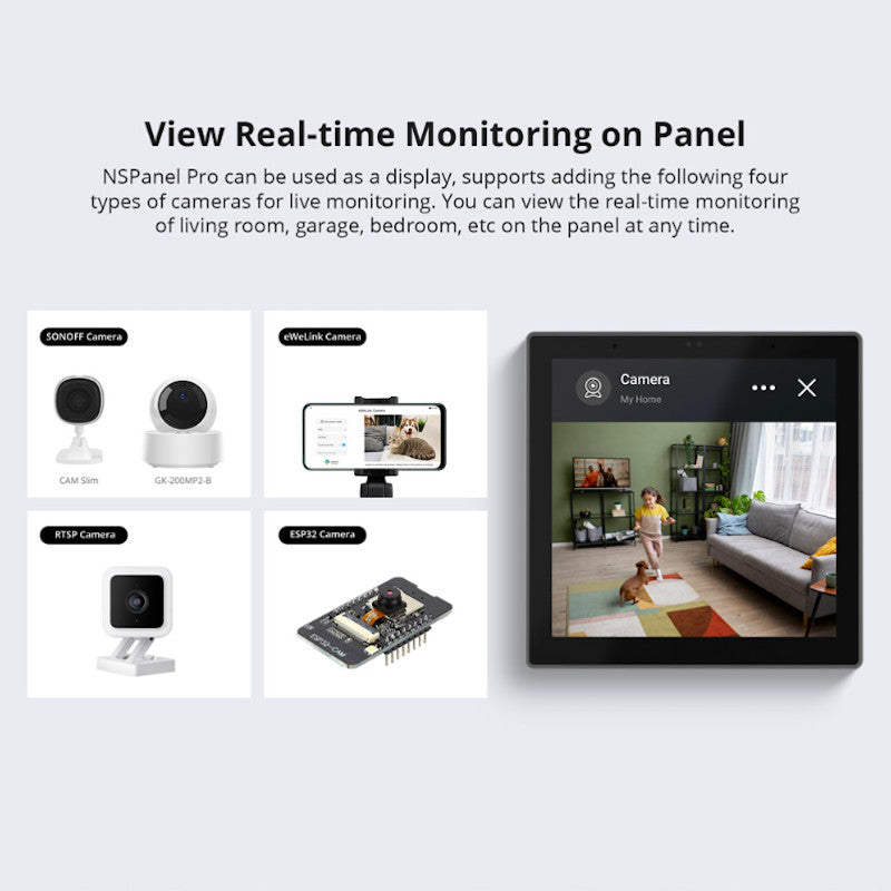 SONOFF - Interruptor de pared Zigbee 3.0 NSPanel PRO negro