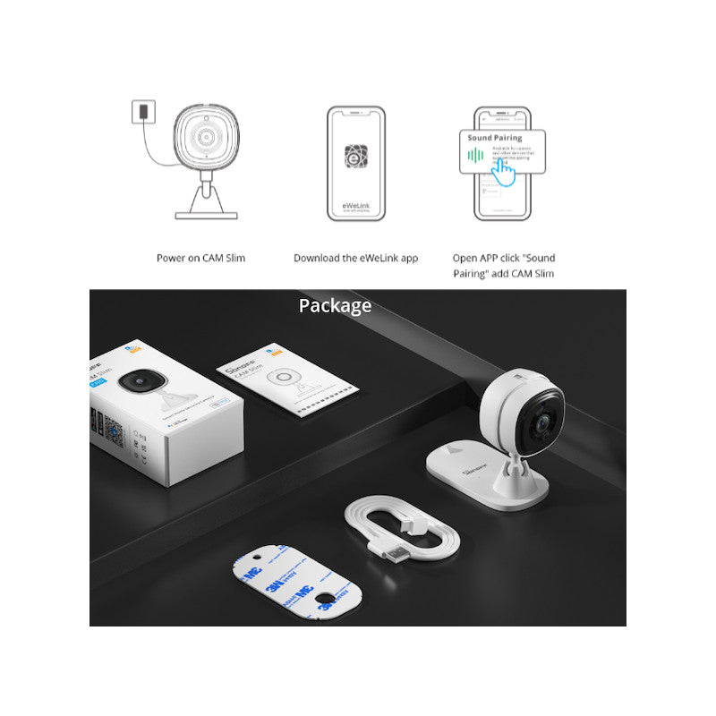 SONOFF - Cambra de seguretat intel·ligent CAM Slim Wi-Fi