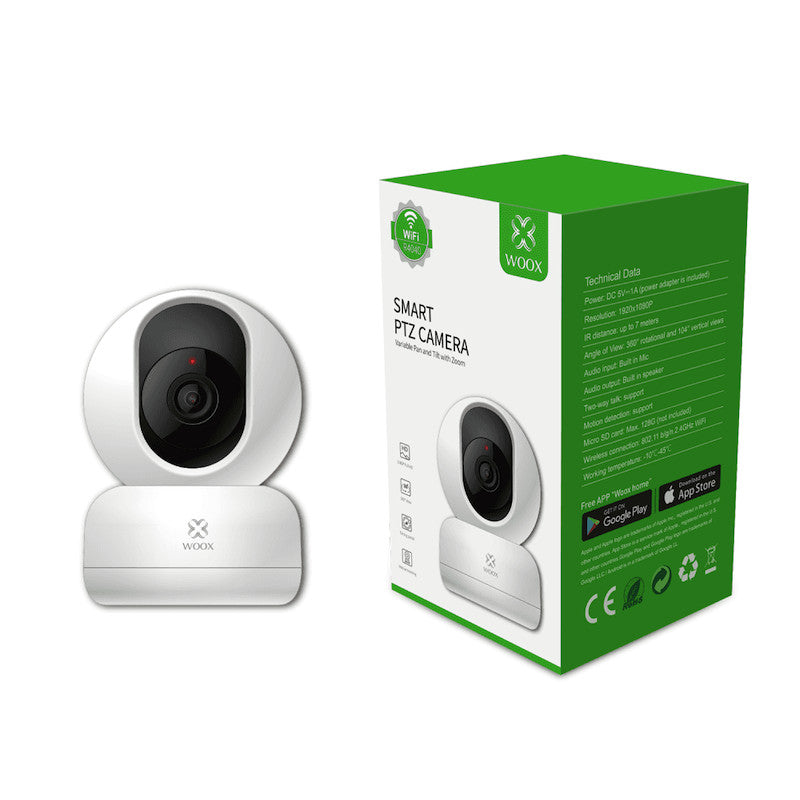 WOOX - Cambra interior motoritzada WIFI 360 ° PTZ (TEVA SmartLife, ALEXA i Google Assistant)