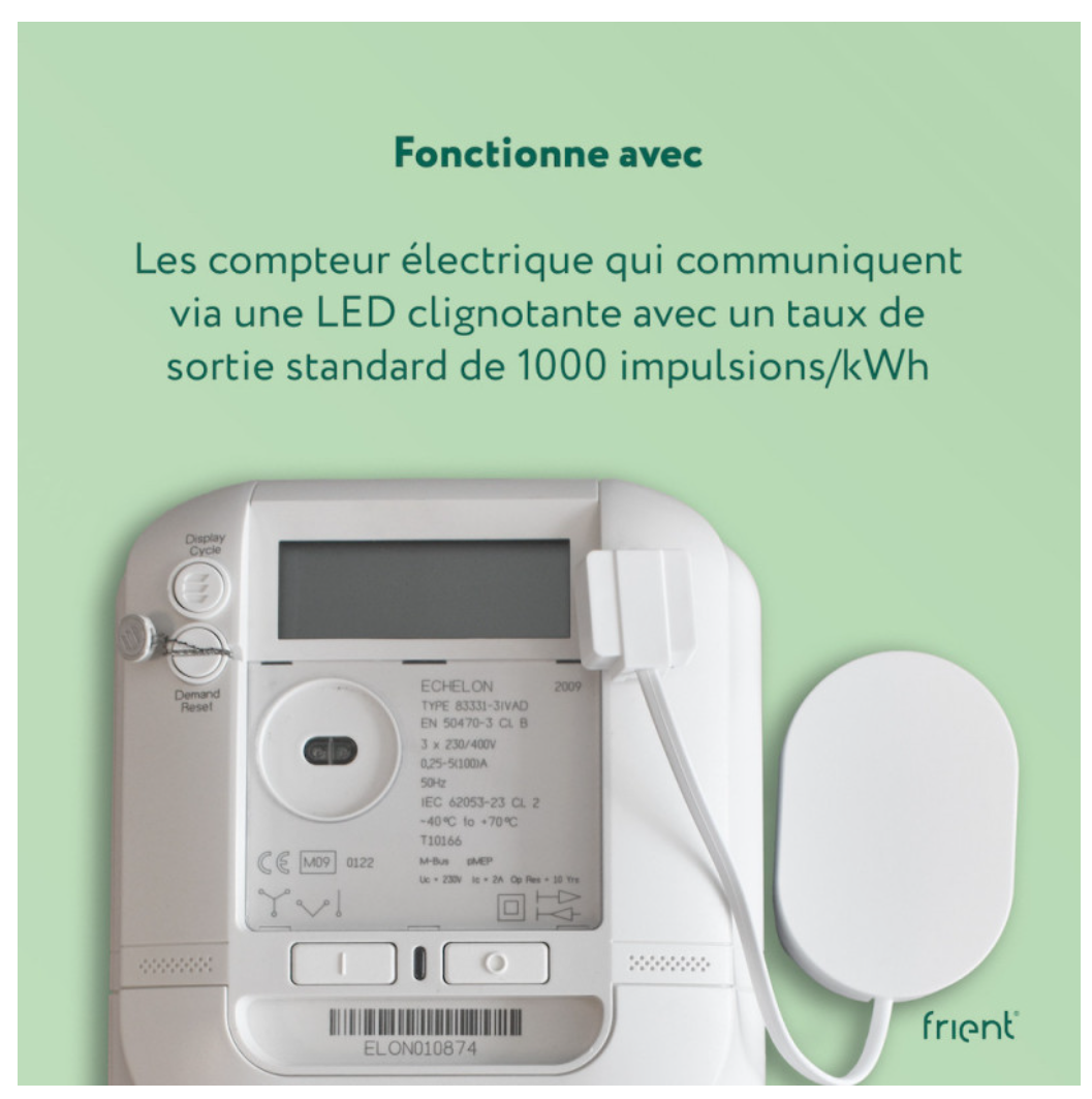 FRIENT - Comptador d'electricitat Zigbee per pols LED