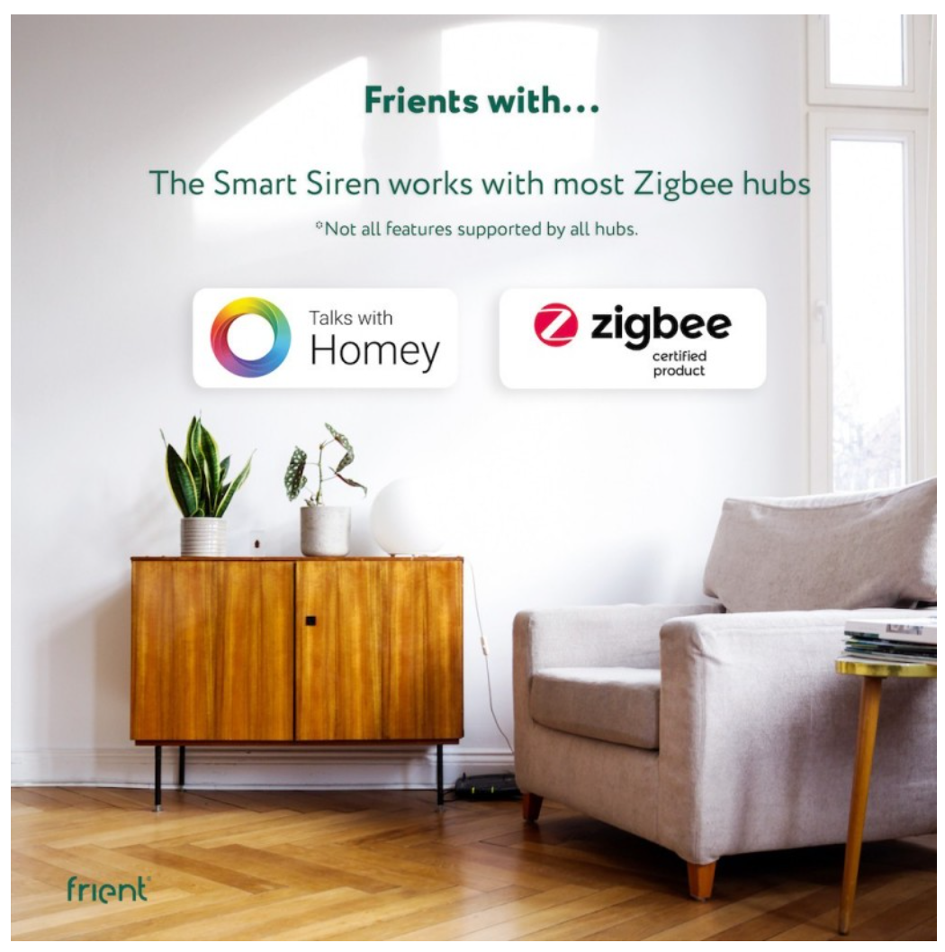 FRIENT – Sirena inteligente Zigbee 3.0