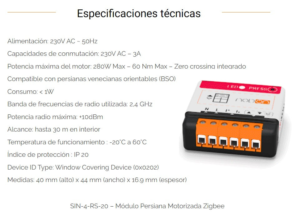 Módulo Persiana Motorizada Zigbee