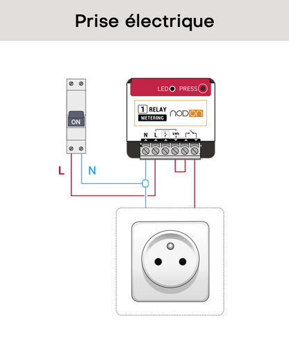 Módulo Zigbee ON/OFF 16A Contacto seco + Medición de consumo