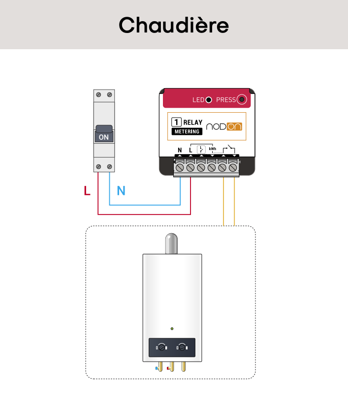 Módulo Zigbee ON/OFF 16A Contacto seco + Medición de consumo