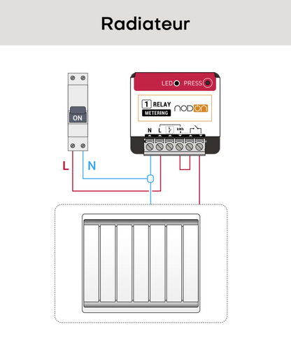 Módulo Zigbee ON/OFF 16A Contacto seco + Medición de consumo