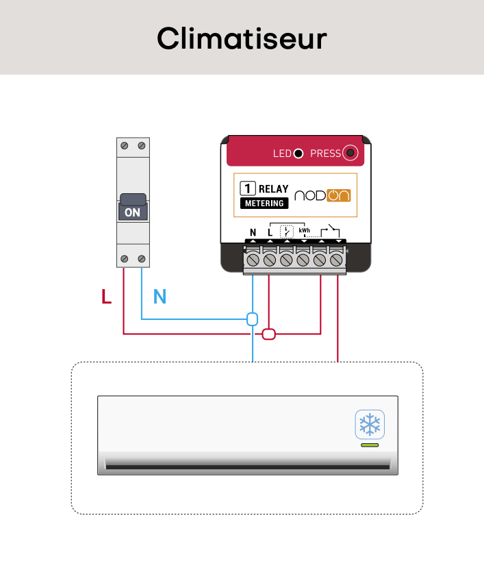 Módulo Zigbee ON/OFF 16A Contacto seco + Medición de consumo