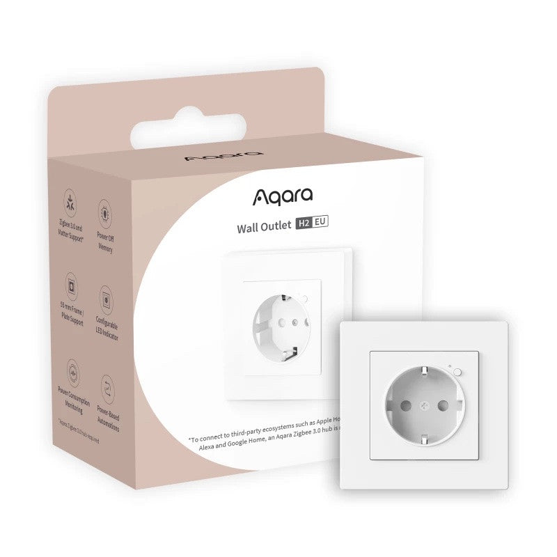 AQARA - Presa de paret connectada Zigbee 3.0 Aqara Wall Outlet H2 EU 