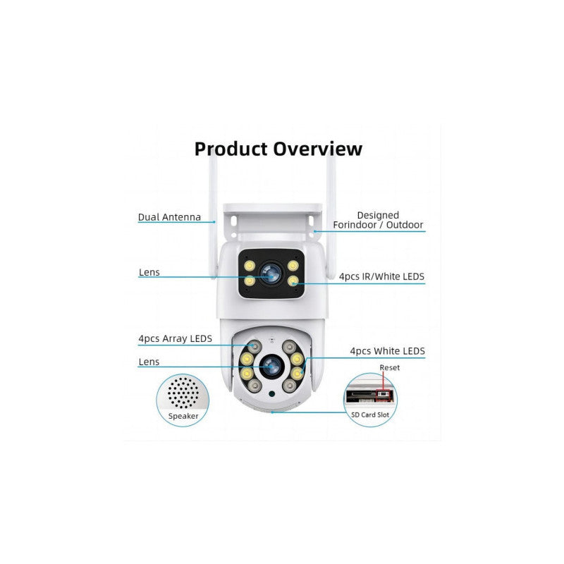 IMMAX - Tuya Doble ONVIF WIFI cámara conectada al aire libre