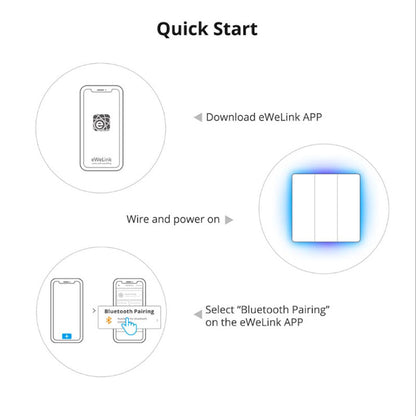 TX Ultimate interruptor de paret tàctil intel·ligent de 2 tocs - SONOFF 