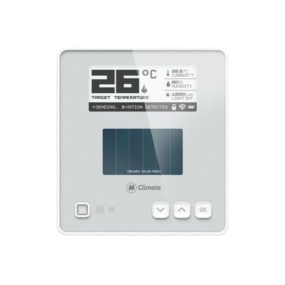 MClimate - Termostato de pared LoRaWAN, pantalla E-Ink