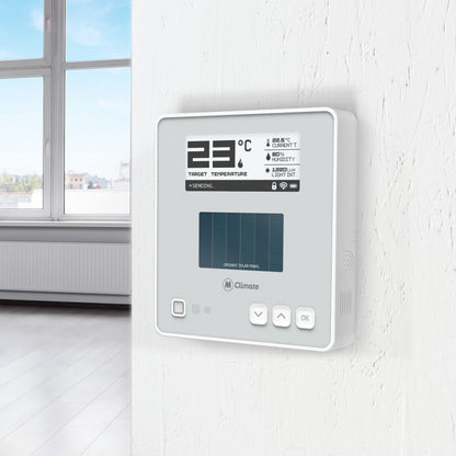 MClimate - Termostato de pared LoRaWAN, pantalla E-Ink