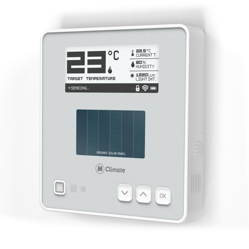 MClimate - Termostato de pared LoRaWAN, pantalla E-Ink