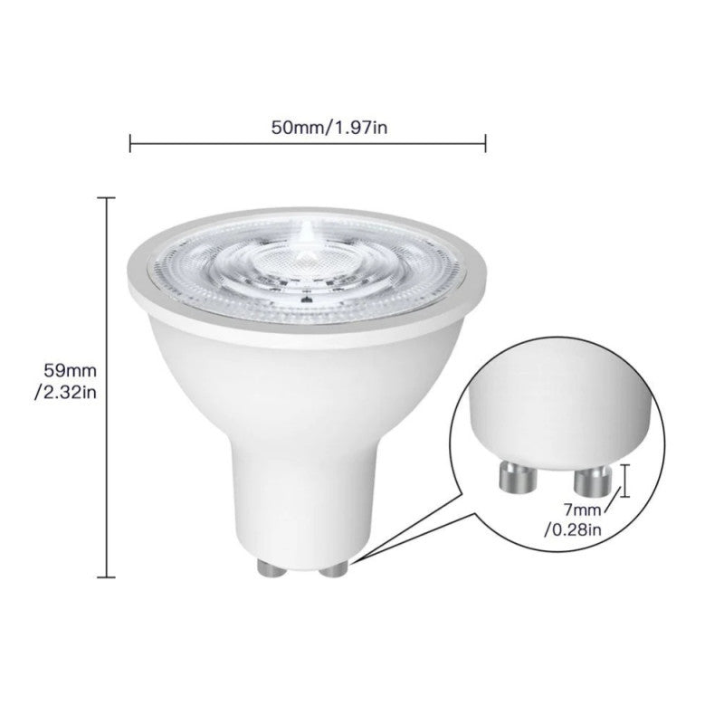 MOES - Bombilla conectada RGB+WW Zigbee GU10 (+sincronización de música)